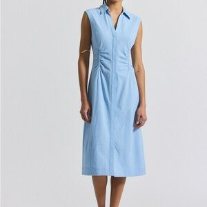 NWT Derek Lam 10 Crosby Nera Ruched Button Down Dress, 6